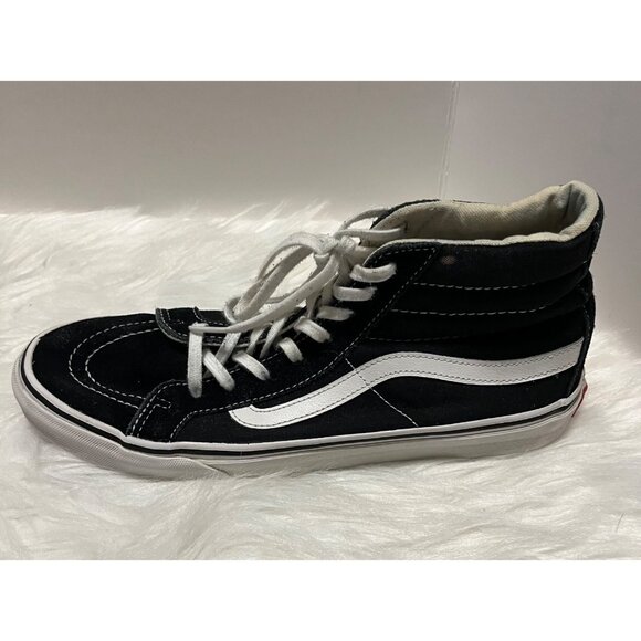 Vans Off The Wall Black White High Top Skateboard Shoes 721277  Women's  Size 10 - Picture 7 of 16